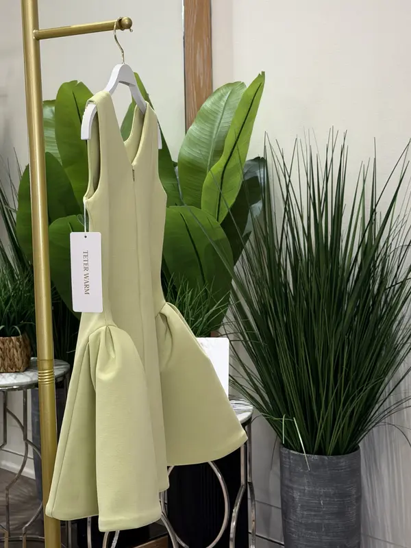 Green sleeveless party dress — Teter Warm G43N Australia