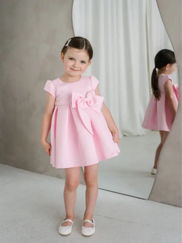 Pink bow party dress for baby girl — Teter Warm CB39 Australia
