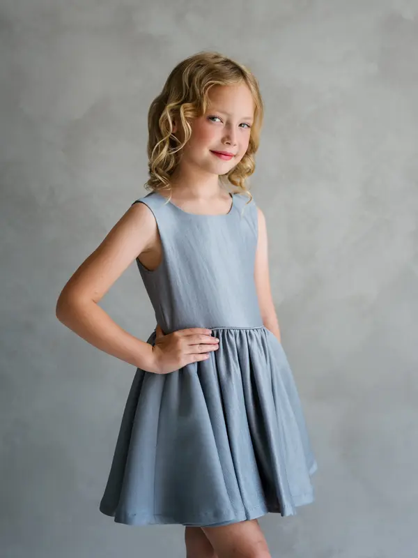 Dark grey sleeveless party dress — Teter Warm CF23 Australia
