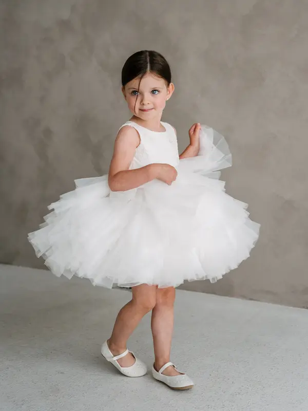 Baby girl tiered tulle ruffle dress — Teter Warm M11 Australia